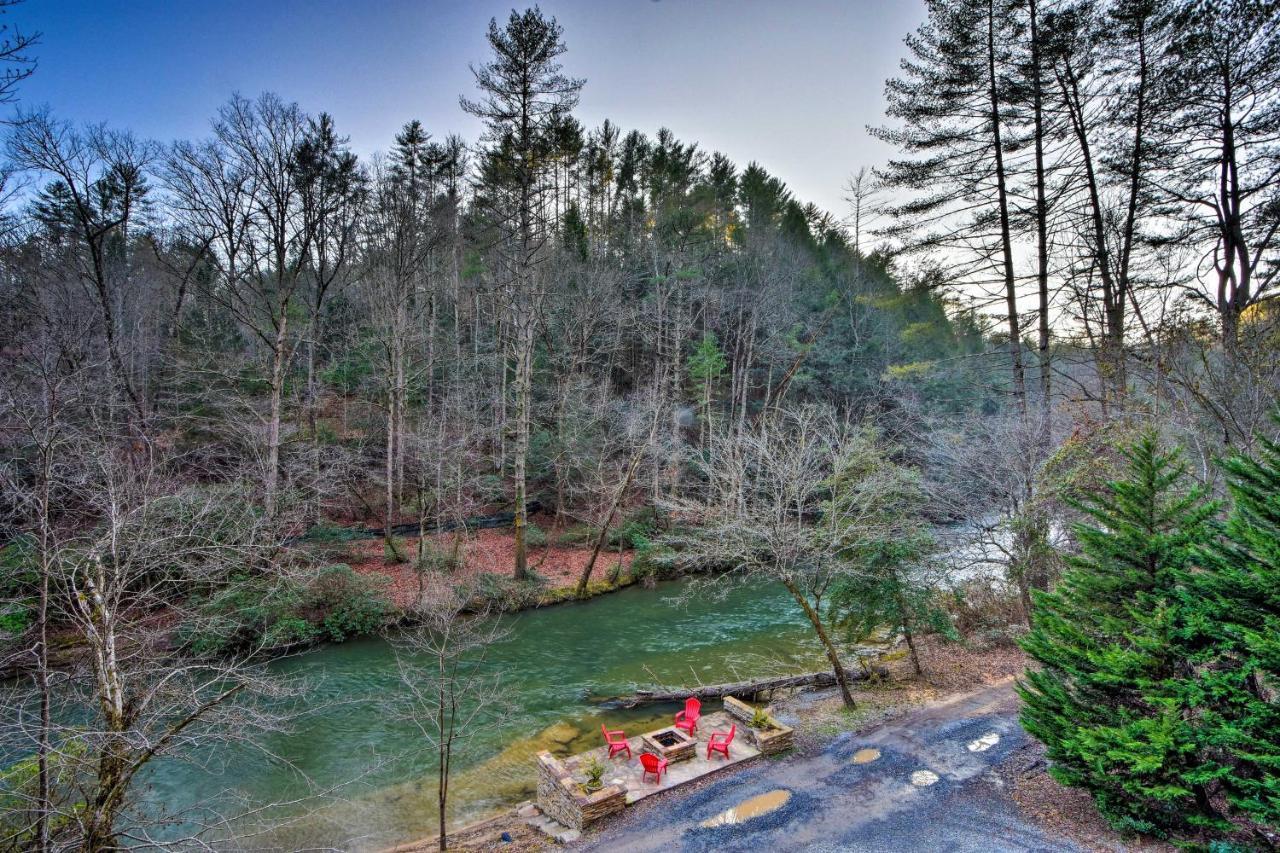 Riverside Ellijay Cabin With Hot Tub And Game Room Exterior photo